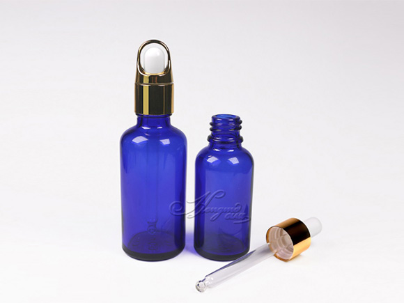 Cobalt Blue Glass Essential Oil Dropper Bottles Din18 Neck Finish 5ml 10ml 15ml 20ml 30ml 50ml